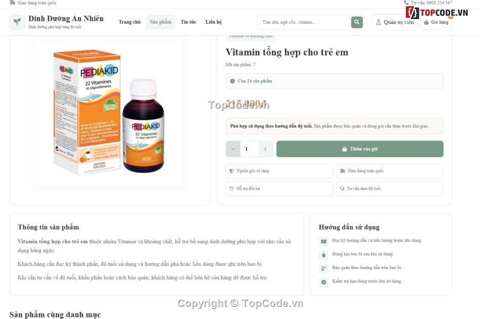 Web ẩm thực,bán thực phẩm,bán thực phẩm dinh dưỡng